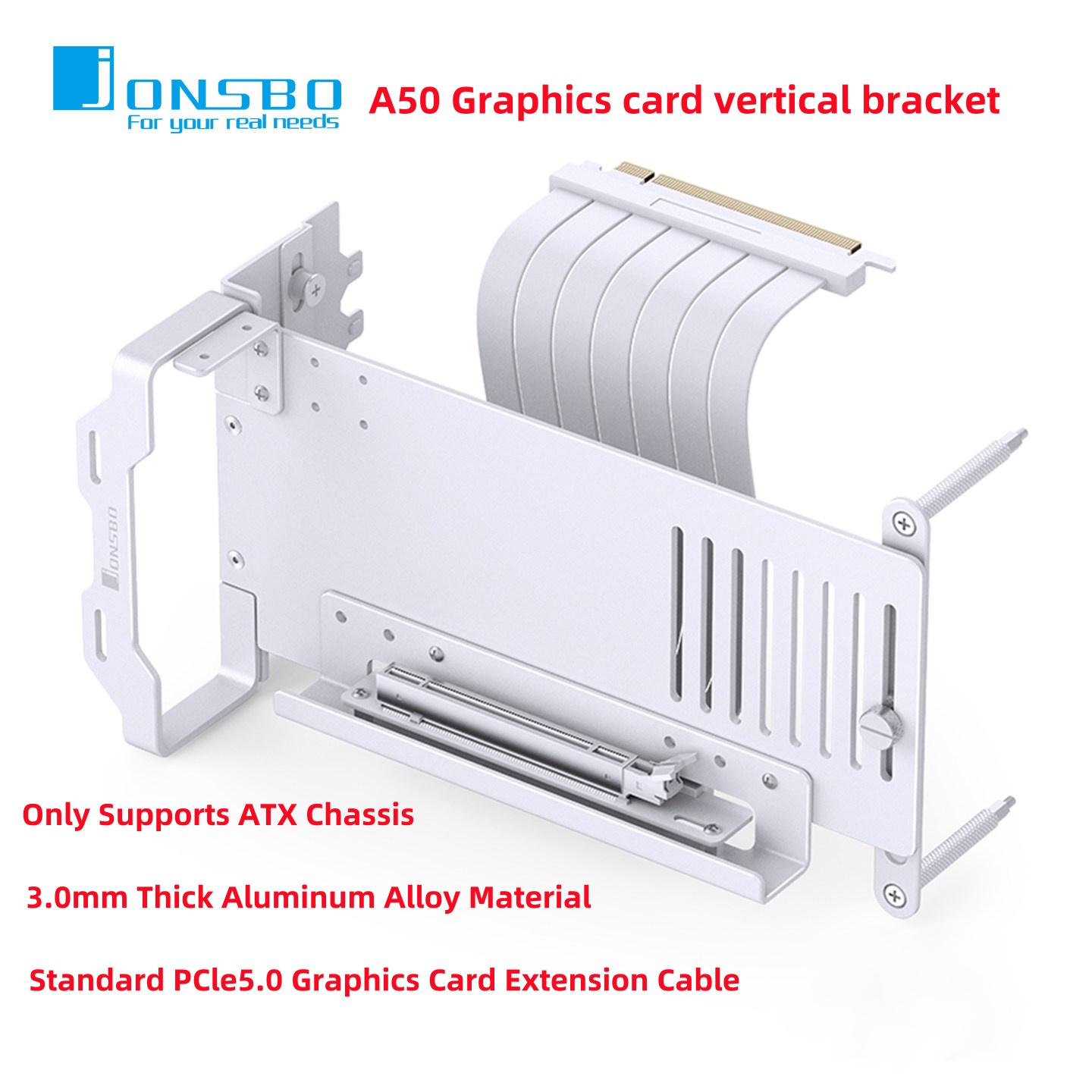 Gpu Vertical Mount - JONSBO A50 อะลูมิเนียม GPU ชุดยึดแนวตั้งมาตรฐาน 175