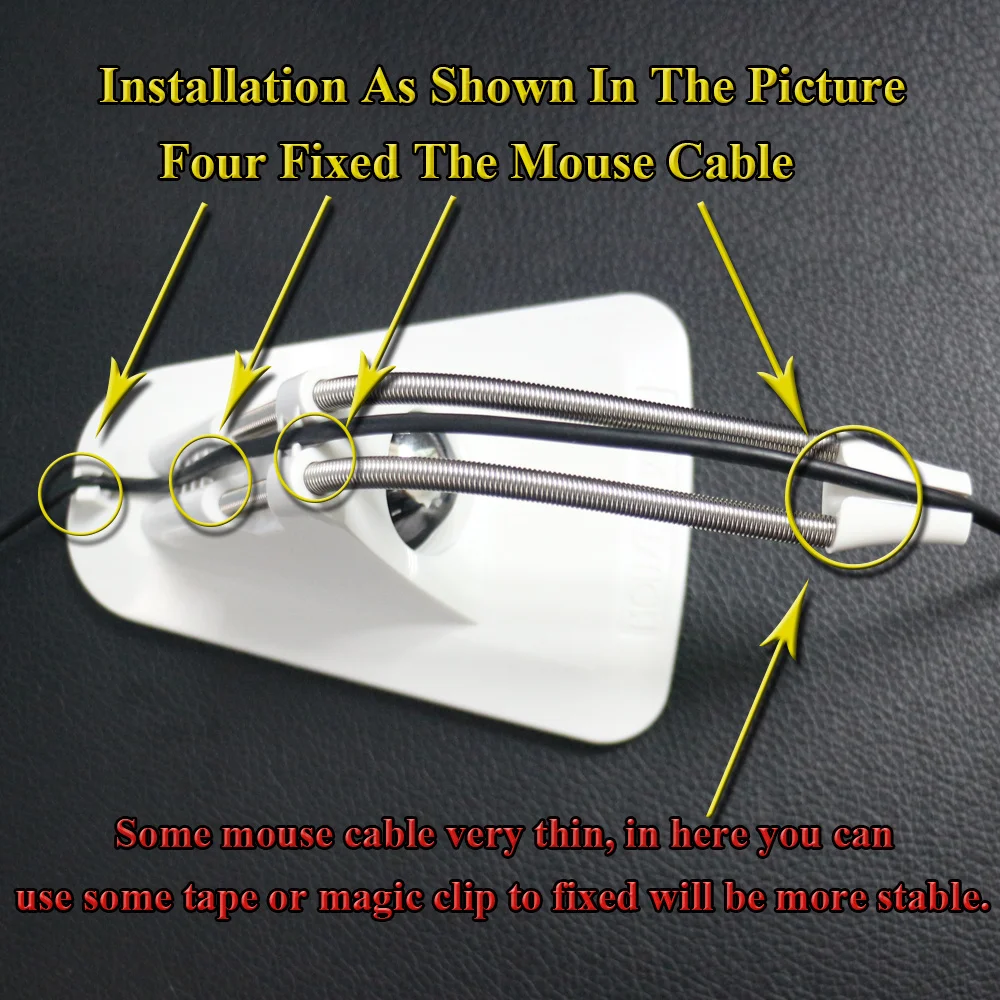 Mouse Bungee Holder - ที่ยึดสายเมาส์แบบใหม่ กันลื่น คุณภาพสูง คลิปหนีบสายเมาส์ จัดระเบียบสายไฟ ยืดหยุ่นได้