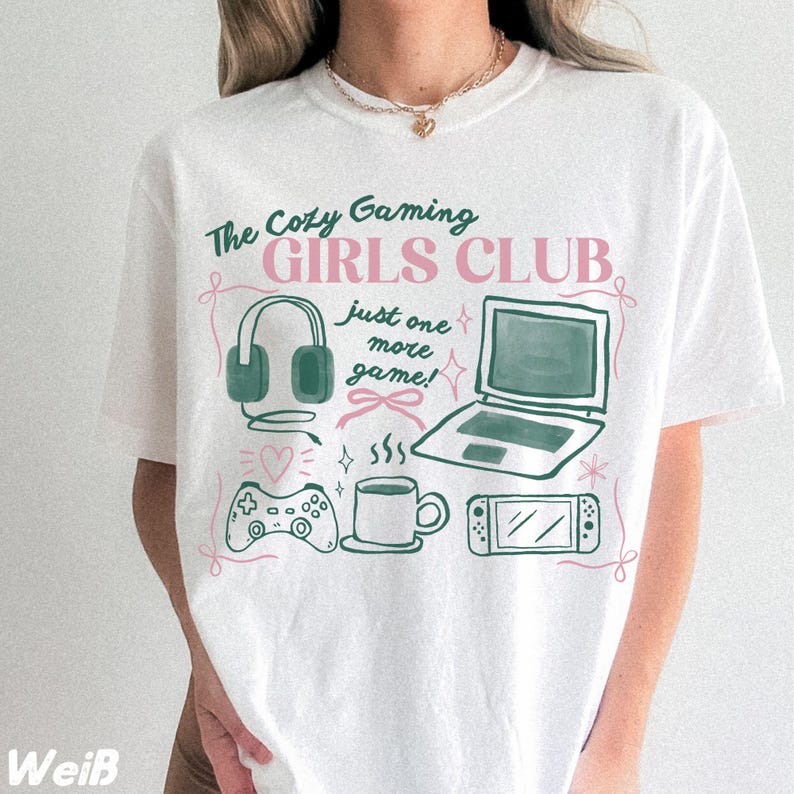 Pc Gaming Club - The Cozy Gaming Girls Club เสื้อยืด