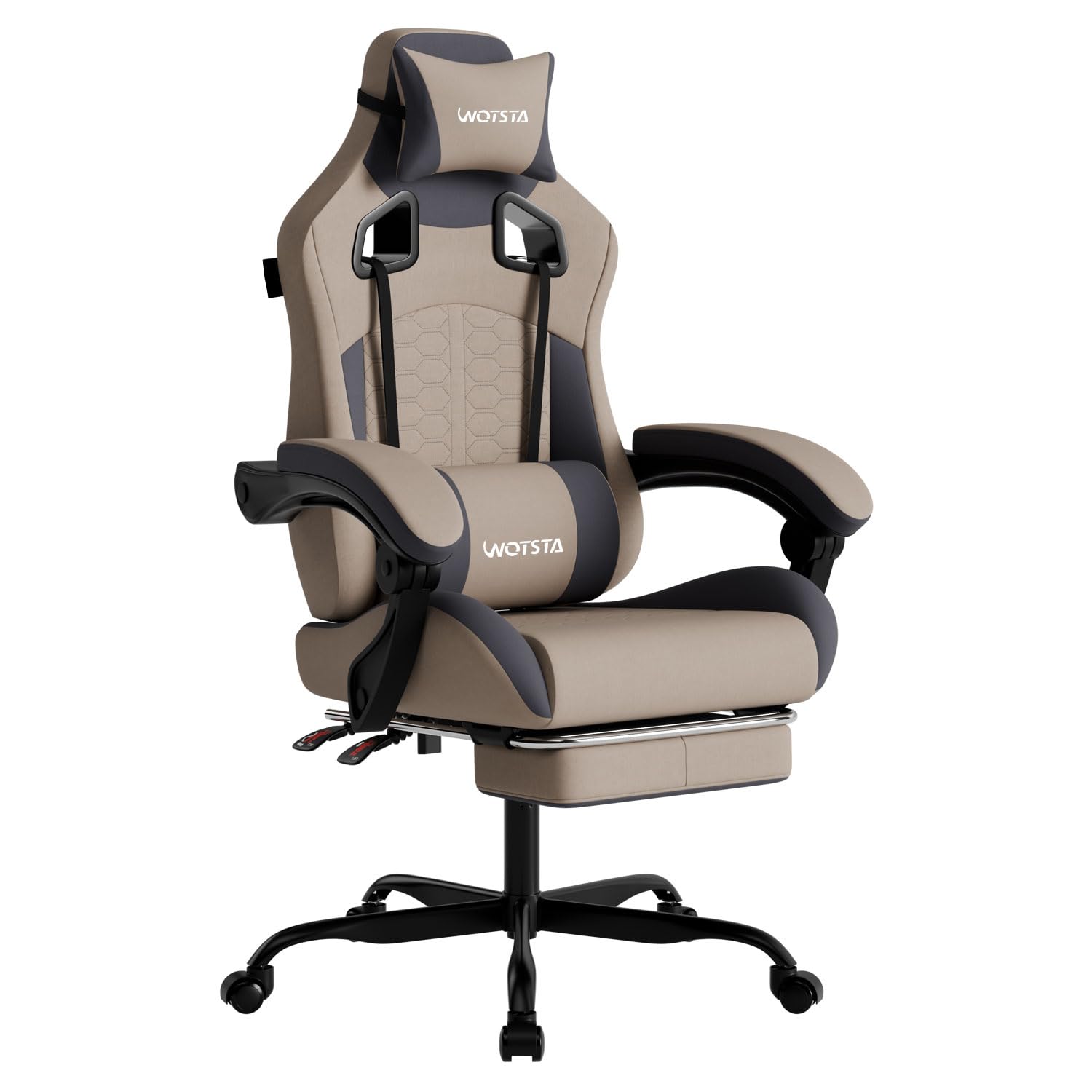 Pc Gaming Usa - เก้าอี้เกมมิ่งพร้อมระบบนวด, เก้าอี้เกมมิ่งสำหรับคอมพิวเตอร์ที่ออกแบบตามหลักสรีรศาสตร์พร้อมที่วางเท้า, พนักพิงศีรษะที่นุ่มสบายและรองรับหลังส่วนล่าง, พนักพิงสูง