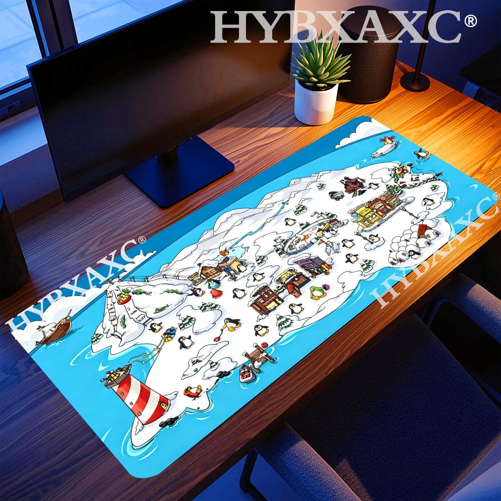 Pc Gaming Club - HYBXAXC คลับเพนกวินแผ่นรองเมาส์ แผ่นรองเมาส์สำหรับคีย์บอร์ดคอมพิวเตอร์ แผ่นรองเมาส์สำหรับเล่นเกมพีซี แล็ปท็อป แผ่นรองโต๊ะ