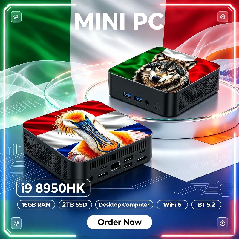 Pc Gaming Compact - มินิพีซีเกมมิ่งเดสก์ท็อป Intel i9 8950HK ปี 2026,