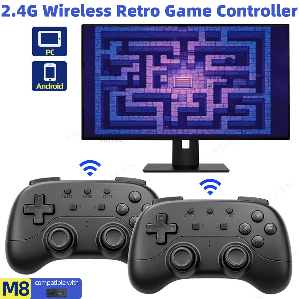 Android Gaming Emulator Pc - เกมแพดไร้สาย 2.4G ไม่มีดีเลย์ คอนโทรลเลอร์เกมย้อนยุค สำหรับพีซี โทรศัพท์แอนดรอยด์