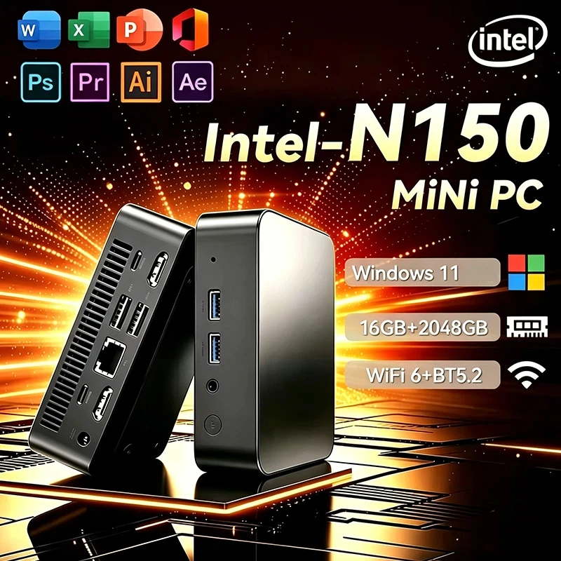 Pc Gaming Compact - มินิพีซีรุ่นใหม่ Windows 11 Intel N150 แรม