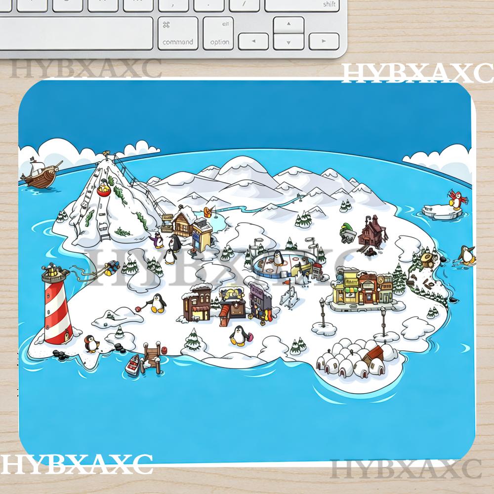 Pc Gaming Club - HYBXAXC คลับเพนกวินแผ่นรองเมาส์ขนาดเล็กแป้นพิมพ์คอมพิวเตอร์แผ่นรองเม้าส์สำหรับเล่นเกมพีซีแล็ปท็อปแผ่นรองโต๊ะอุปกรณ์สำนักงานแผ่นรองโต๊ะ