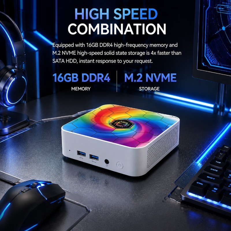 มินิพีซีอเนกประสงค์สีสันสดใส I - Pc Gaming Compact บทวิจารณ์และราคา