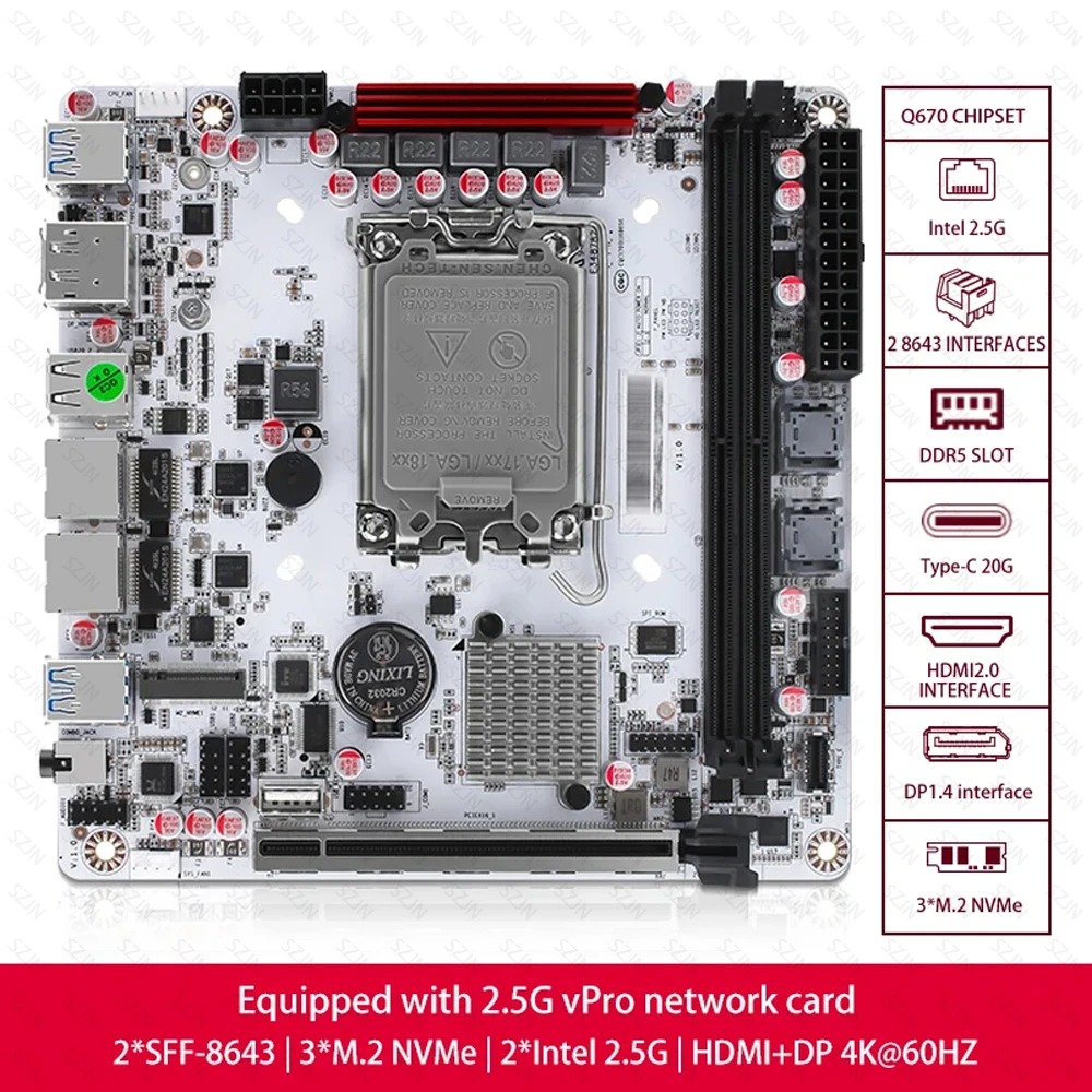 ชุดเมนบอร์ด Q670 ITX NAS รองรั - Pc Gaming I7 14Th Gen บทวิจารณ์และราคา