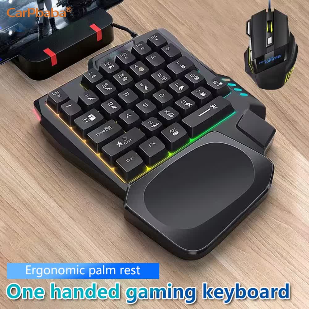 ชุดคีย์บอร์ดเกมมิ่งแบบมือเดียว - Pc Gaming Compact บทวิจารณ์และราคา
