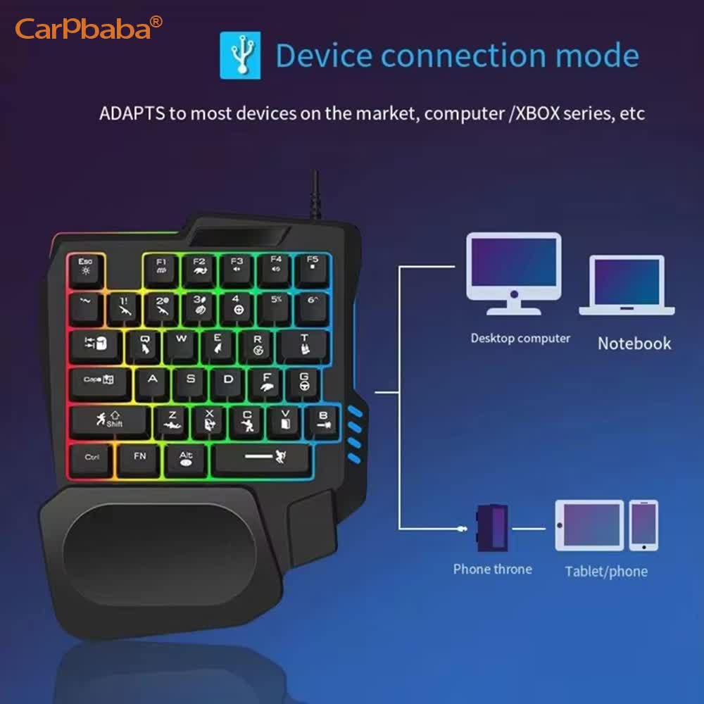 ชุดคีย์บอร์ดเกมมิ่งแบบมือเดียว - Pc Gaming Compact บทวิจารณ์และราคา