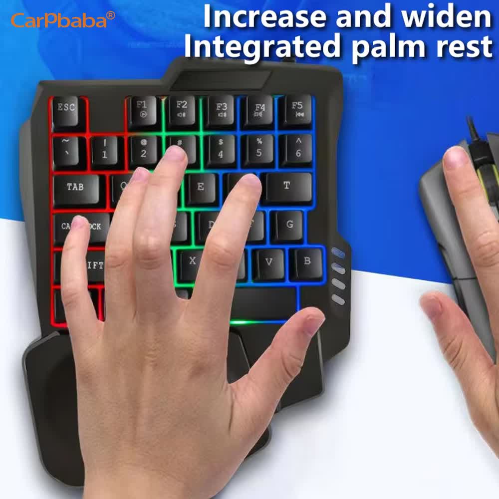 ชุดคีย์บอร์ดเกมมิ่งแบบมือเดียว - Pc Gaming Compact บทวิจารณ์และราคา